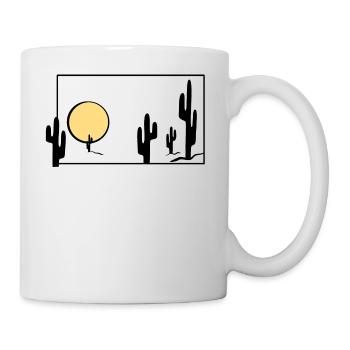 cactus sun bonaire - paysage - Mug blanc - blanc - Droite