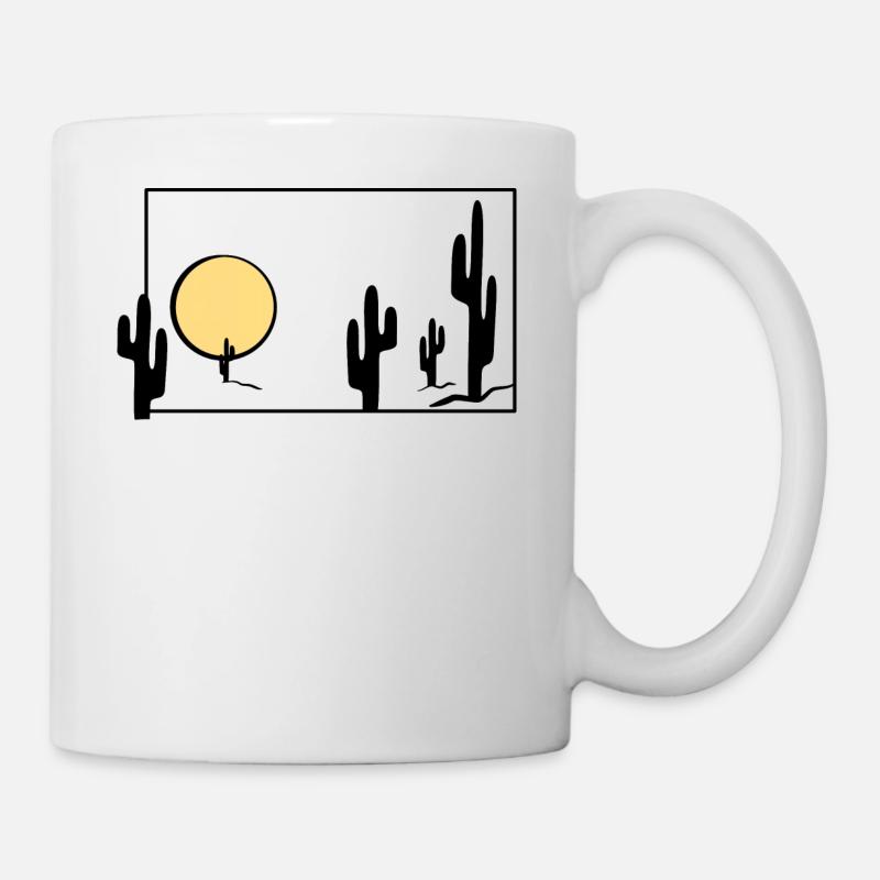 cactus sun bonaire - paysage - Mug blanc - blanc