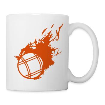 petanque ball flame fireball1 - Mug - white - Right