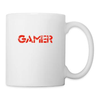 Gamer (rouge) - Mug blanc - blanc - Droite