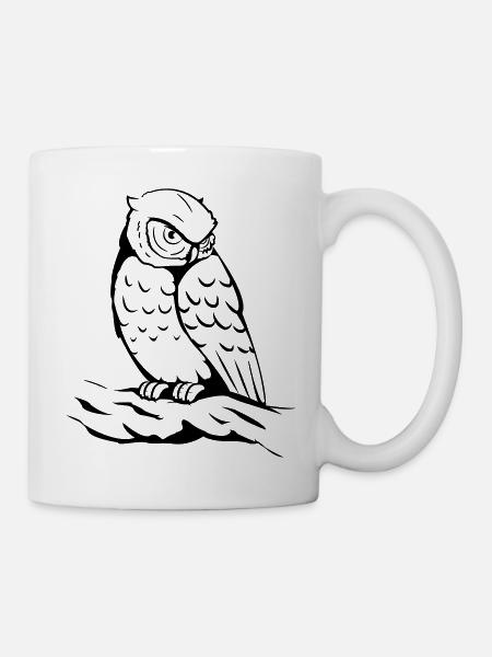 Eule - Tasse - Weiß