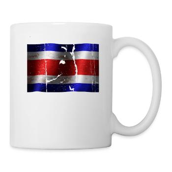 Costa Rica drapeau cool vintage utilisé look sport - Mug blanc - blanc - Droite