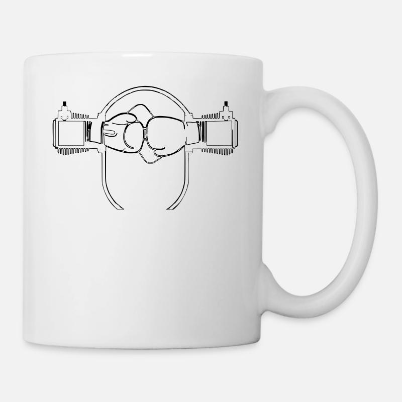 Moteur de boxer - Mug blanc - blanc