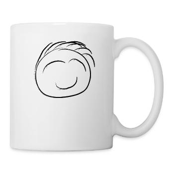 Gesicht - Lachen - Smiley - Emoticon - Tasse - Weiß - Rechts