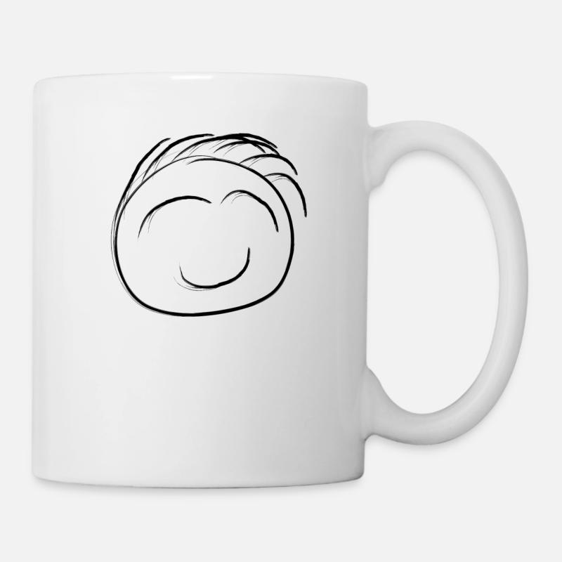 Gesicht - Lachen - Smiley - Emoticon - Tasse - Weiß