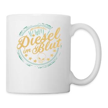 Diesel im Blut im Feinstaub Terrorist Fun Shirt - Tasse - Weiß - Rechts