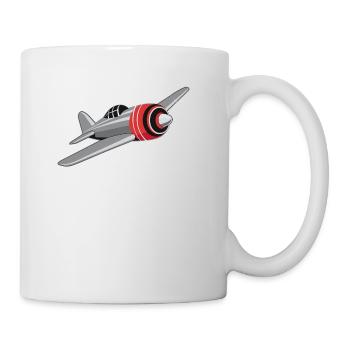 Pilot Luftfahrt Flugzeug Fliegen Geschenk - Tasse - Weiß - Rechts