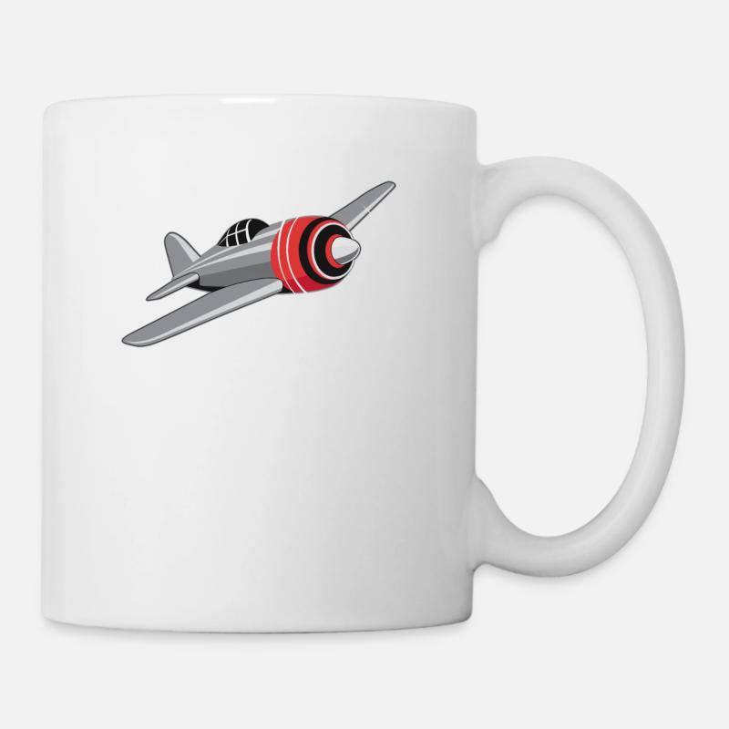 Avion d'aviation pilote cadeau de vol - Mug blanc - blanc