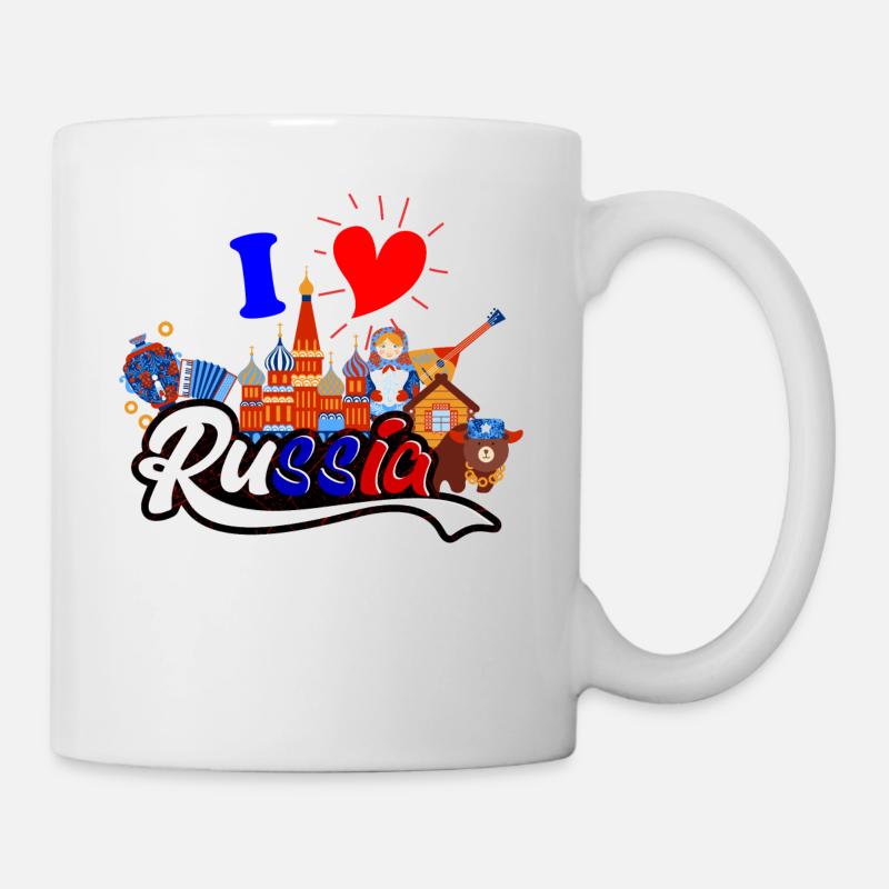 J'aime l'idée de cadeau de la Russie, cadeau - Mug blanc - blanc