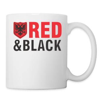 Albanischer Adler Rot und Schwarz - Tasse - Weiß - Rechts