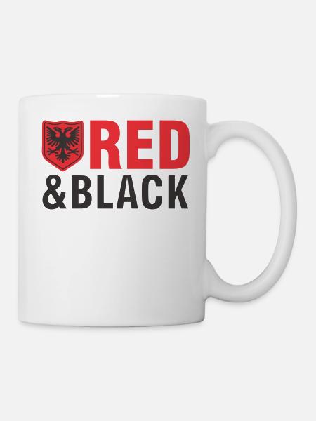 Albanian eagle red and black - Mug - white