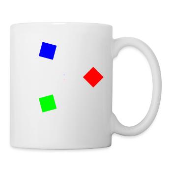 Art abstrait - Design rectangle coloré - Mug blanc - blanc - Droite
