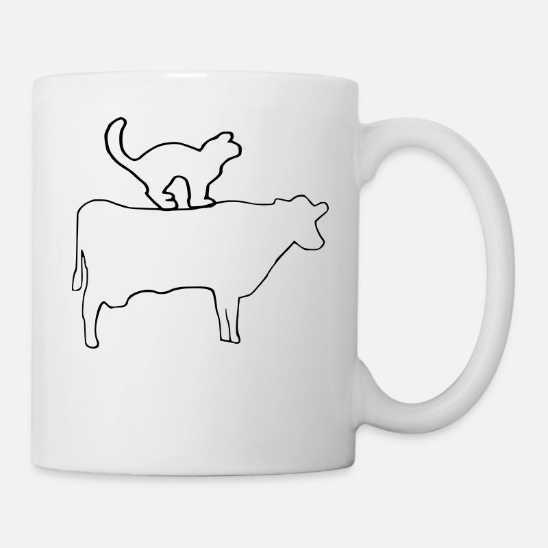 Katze Kuh - Tasse - Weiß