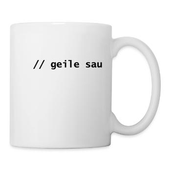 geile sau - Tasse - Weiß - Rechts
