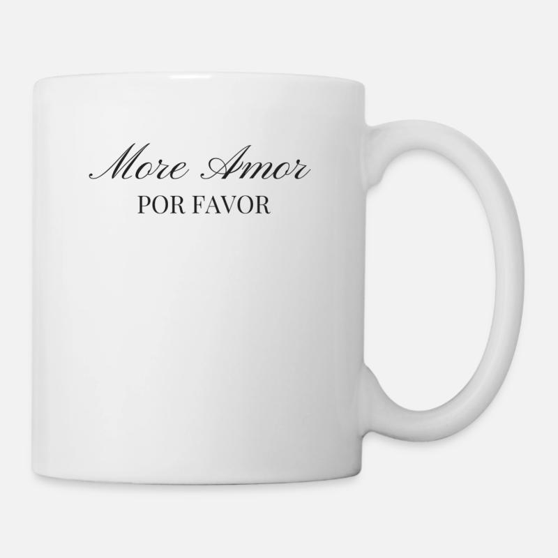 PLUS AMOR - POR FAVOR - Mug blanc - blanc