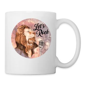 Lion au micro De Let’s Rock - Mug blanc - blanc - Droite