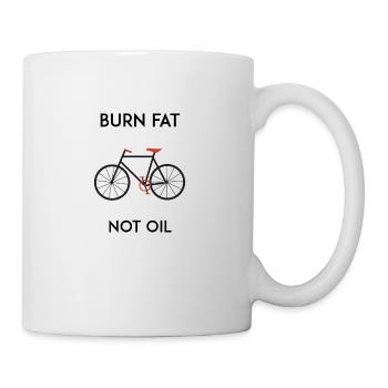 Vélo Vélo T-Shirt "Burn fat oil" vélo de route - Mug blanc - blanc - Droite