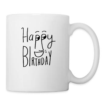Félicitations - Joyeux anniversaire cadeau - Mug blanc - blanc - Droite