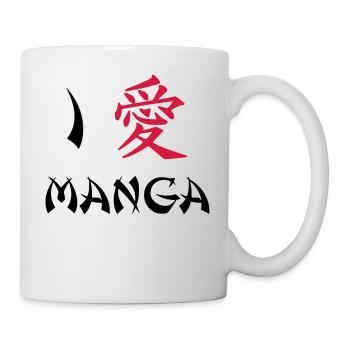 I love manga - Mug blanc - blanc - Droite