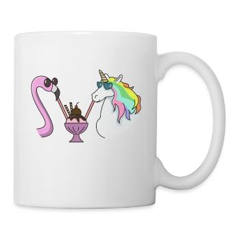Flamingo unicorn ice cream cup gift summer ice cream - Mug - white - Right