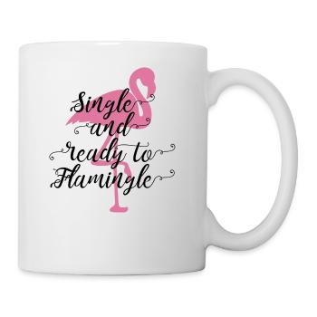 Flamingo cadeau unique disant oiseau rose drôle - Mug blanc - blanc - Droite