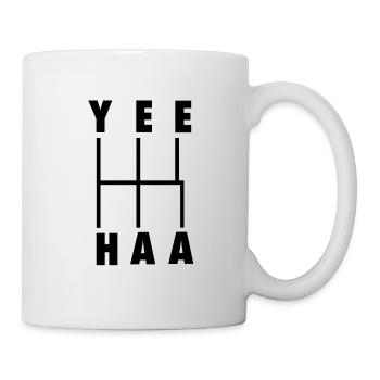 yeehaa! Manual gear shift scheme black - Mug - white - Right
