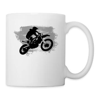 Motocross Shirt · Enduro · Total untercrosst - Tasse - Weiß - Rechts