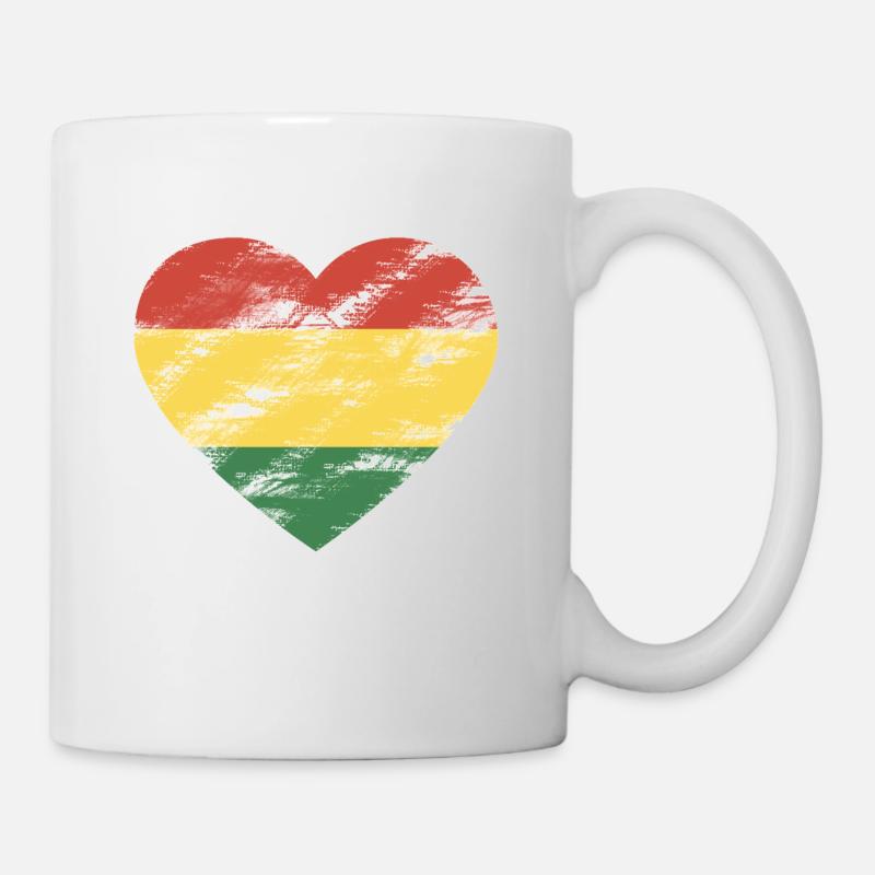 Rasta Herz - Tasse - Weiß