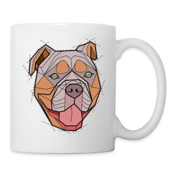 Geometric bulldog (color) - Mug - white - Right