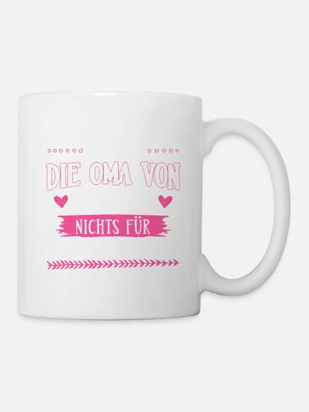 Oma Shirt · Großmutter · 2 Enkel · schwache Nerven - Tasse - Weiß