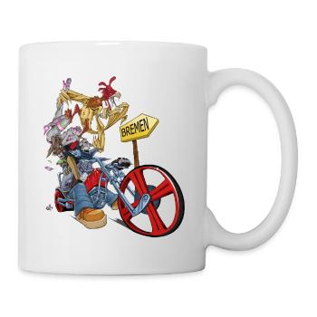 Musiciens de Brême - Mug blanc - blanc - Droite