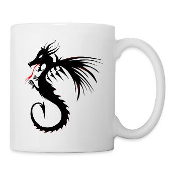 Drachen Tribal Tattoo Form 2004 Uuuuuuuu w - Tasse - Weiß - Rechts