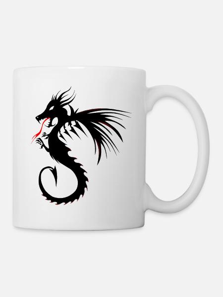 dragon tribal tattoo form 2004 uuuuuuuu w - Mug - white