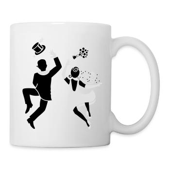 Braut - Bräutigam - Hochzeit - Paar - Tasse - Weiß - Rechts