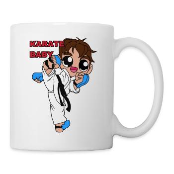 bébé karateka - Mug blanc - blanc - Droite