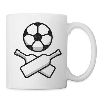 Fussball Skull & Bones - Tasse - Weiß - Rechts