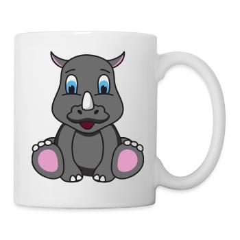 Nashorn Rhinozeros - Tasse - Weiß - Rechts