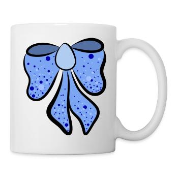 belle boucle bleue , idée cadeau - Mug blanc - blanc - Droite