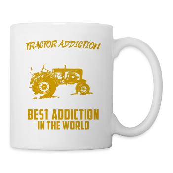 Chemise de tracteur · agriculture · addiction la plus chaude - Mug blanc - blanc - Droite