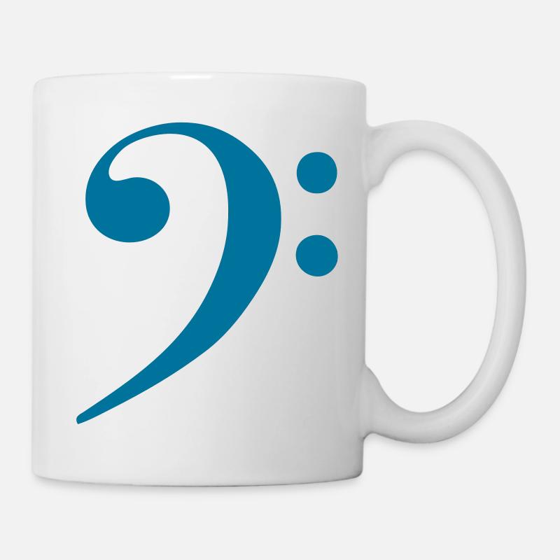 cle de fa note musique - Mug blanc - blanc