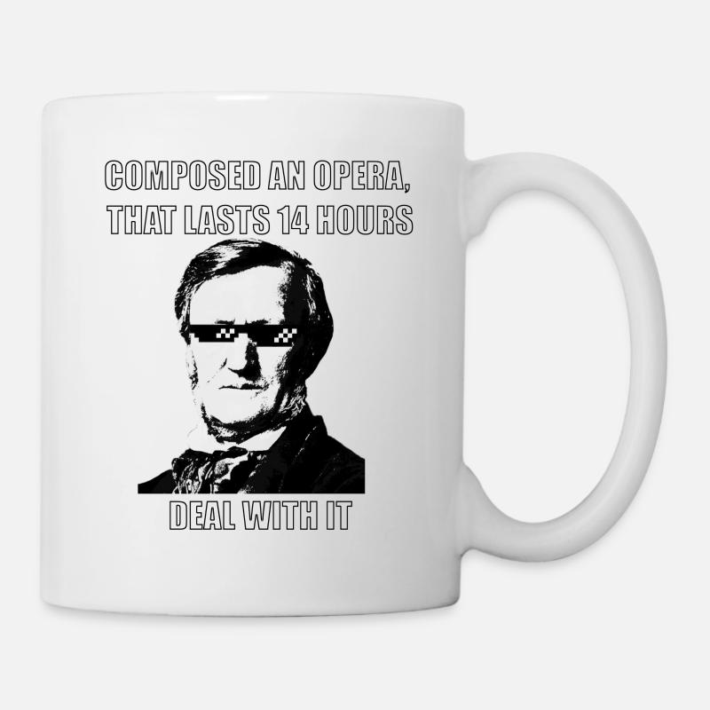Music Meme Wagner "14 Hours" - Mug - white