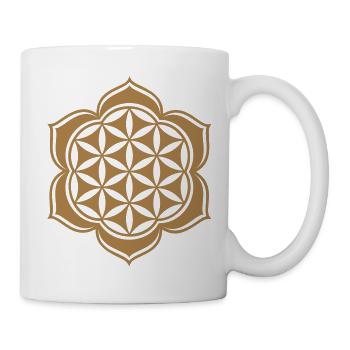 Flower of life, Lotus-Flower, vector, c, energy - Mug - white - Right