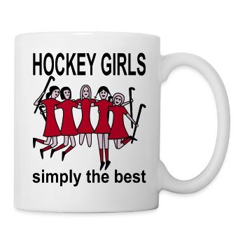 Hockey Girls - Ladies Shirt - Organic - Tasse - Weiß - Rechts