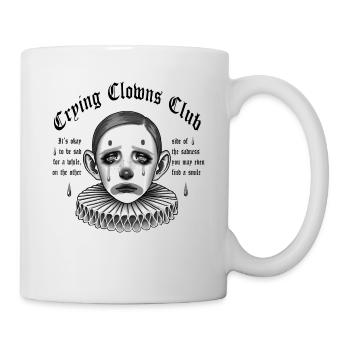 Club des clowns en pleurs - Texte noir - Mug blanc - blanc - Droite