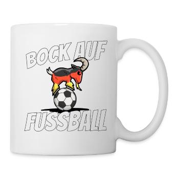 Total Bock auf Deutschen Fußball lustiges Geschenk - Tasse - Weiß - Rechts