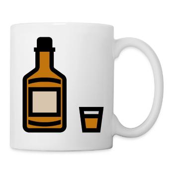 Whiskey bottle, whiskey bottle - Mug - white - Right
