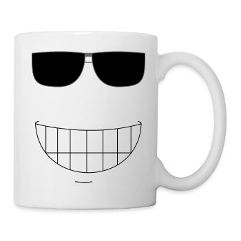 großes fröhliches Lachen - Tasse - Weiß - Rechts