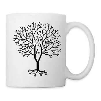 Computerplatinen - Baum aus Chips - Tasse - Weiß - Rechts