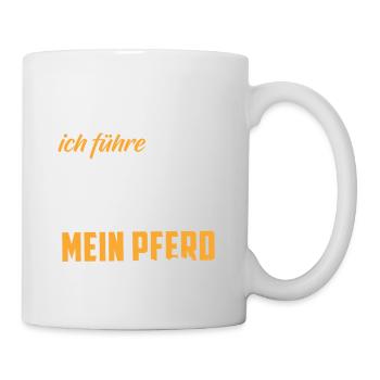 Pferde Shirt · Reiten · Reitsport Pferd spazieren - Tasse - Weiß - Rechts