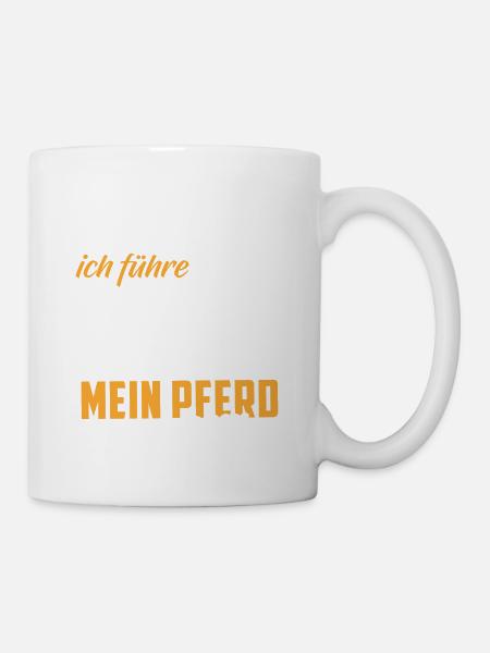 Pferde Shirt · Reiten · Reitsport Pferd spazieren - Tasse - Weiß